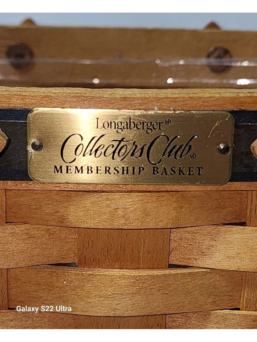 Longaberger Collectors Club Charter Membership Basket with Handles 1999